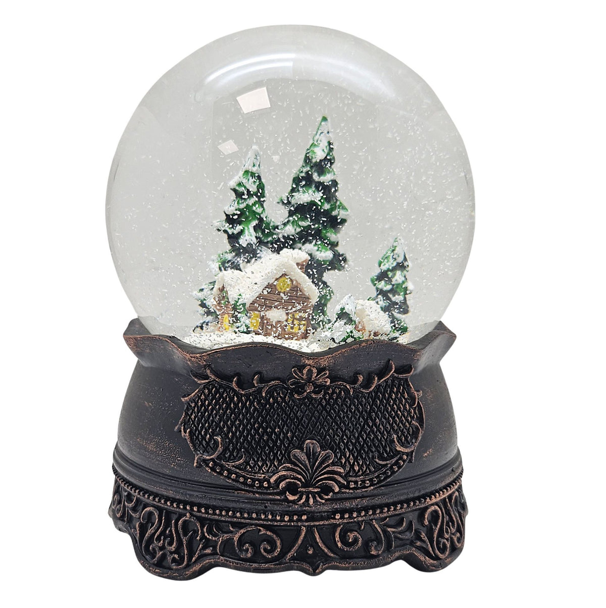 Kupfer-Dekopaket - 3 Nostalgie Schneekugeln in zwei Größen