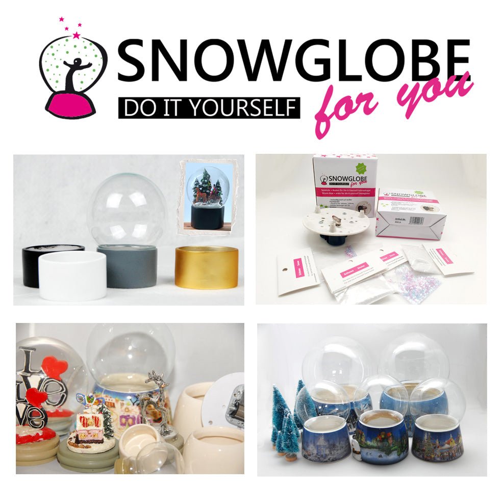 150mm Polyresin Sockel weiß eckig für DIY-Schneekugel - Schneekugelhaus