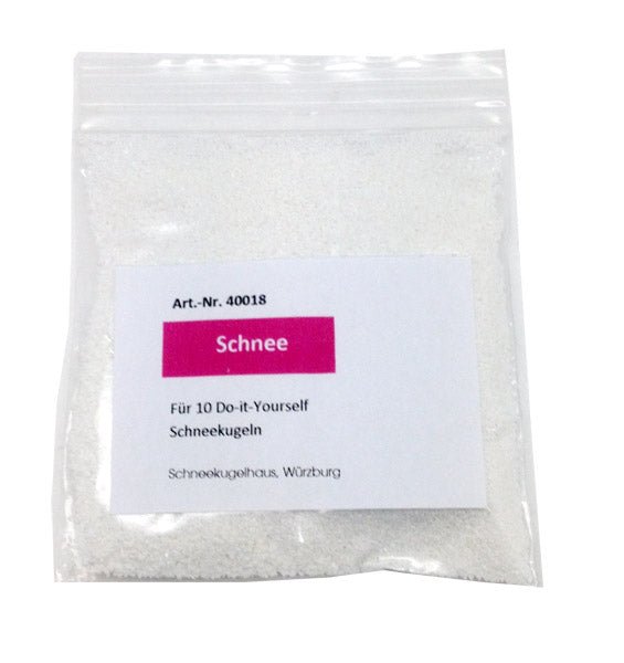 Großpackung Schnee für 10 Do-it-Yourself Schneekugeln – Schneekugelhaus