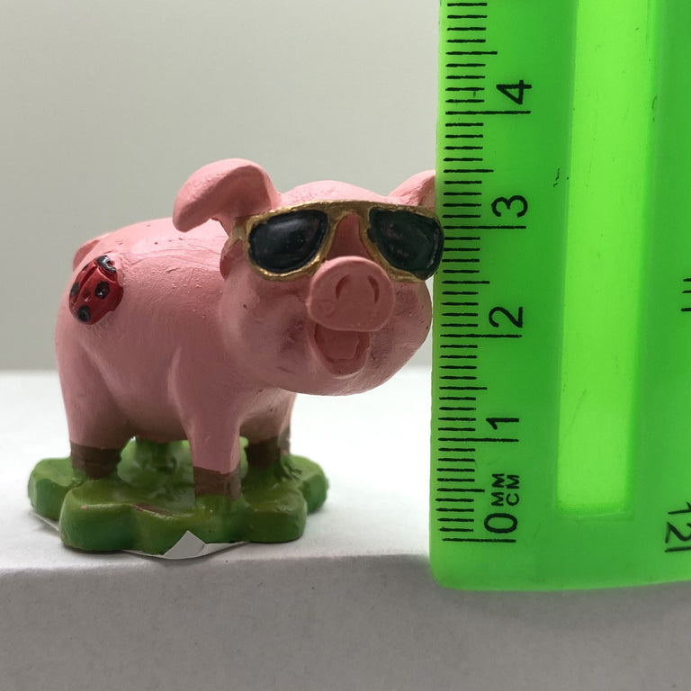 Innenmodell "Schwein mit Marienkäfer-Marke" - 40 x 45 mm