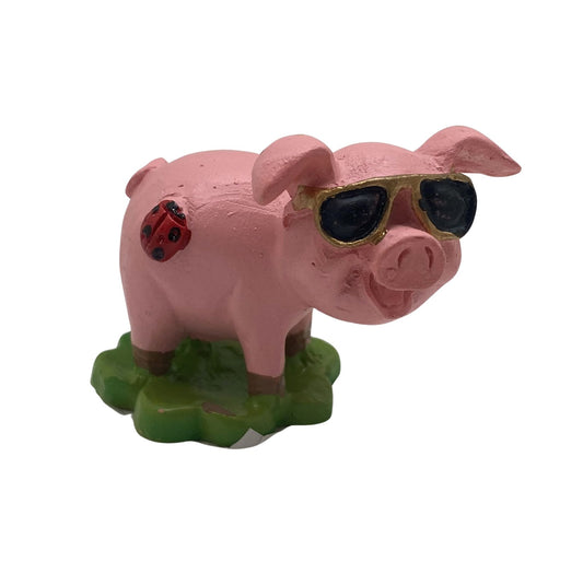 Innenmodell "Schwein mit Marienkäfer-Marke" - 40 x 45 mm