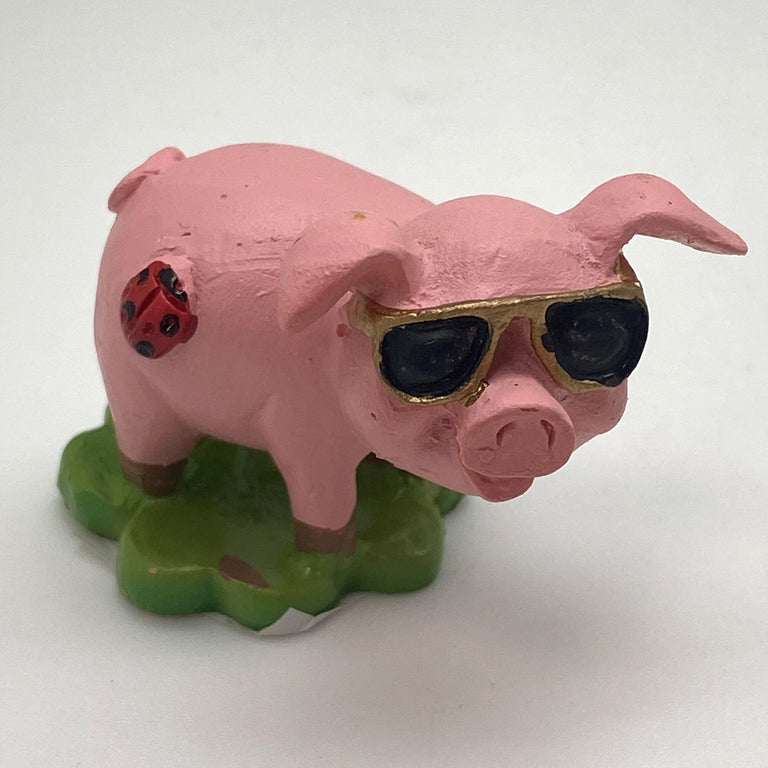 Innenmodell "Schwein mit Marienkäfer-Marke" - 40 x 45 mm