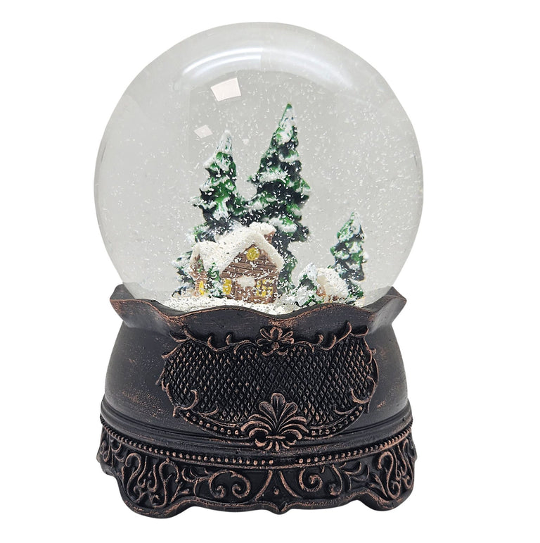Kupfer-Dekopaket - 3 Nostalgie Schneekugeln in zwei Größen