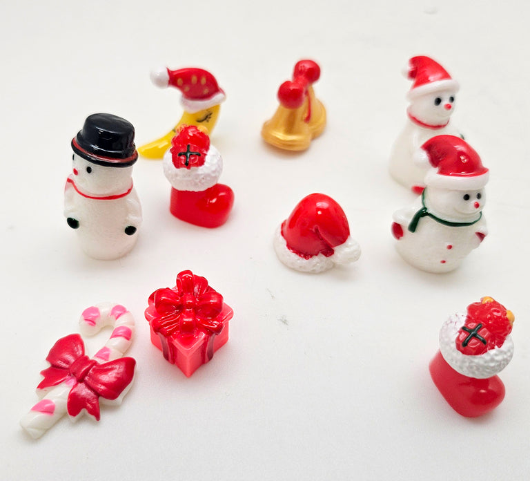 Figuren-Sets für Bastel-Kugeln Weihnachten klein - Zufalls-Mix