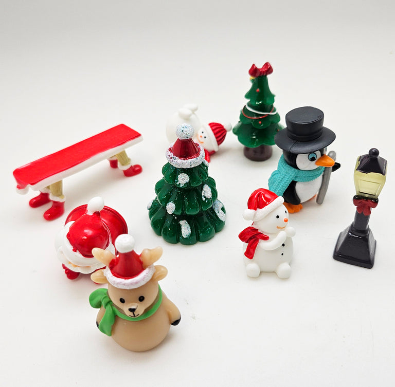 Figuren-Sets für Bastel-Kugeln Weihnachten groß - Zufalls-Mix