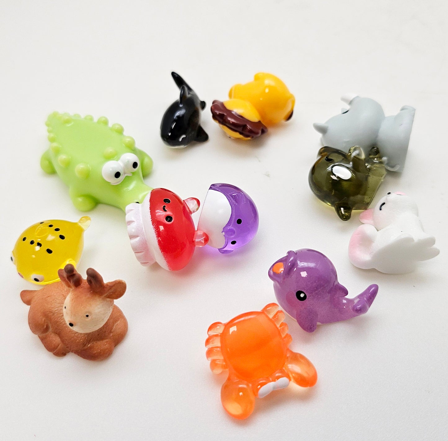 Figuren-Sets für Bastel-Kugeln Tiere klein - Zufalls-Mix