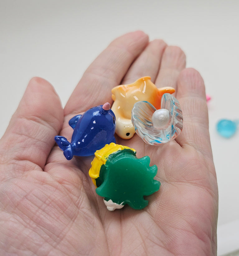 Figuren-Sets für Bastel-Kugeln Tiere klein - Zufalls-Mix