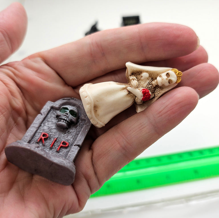 Figuren-Sets für Bastel-Kugeln Halloween groß - Zufalls-Mix