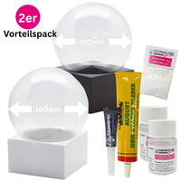 2er Vorteilspack 1 x weiß 1 x schwarz 100mm Durchmesser mit Zubehör