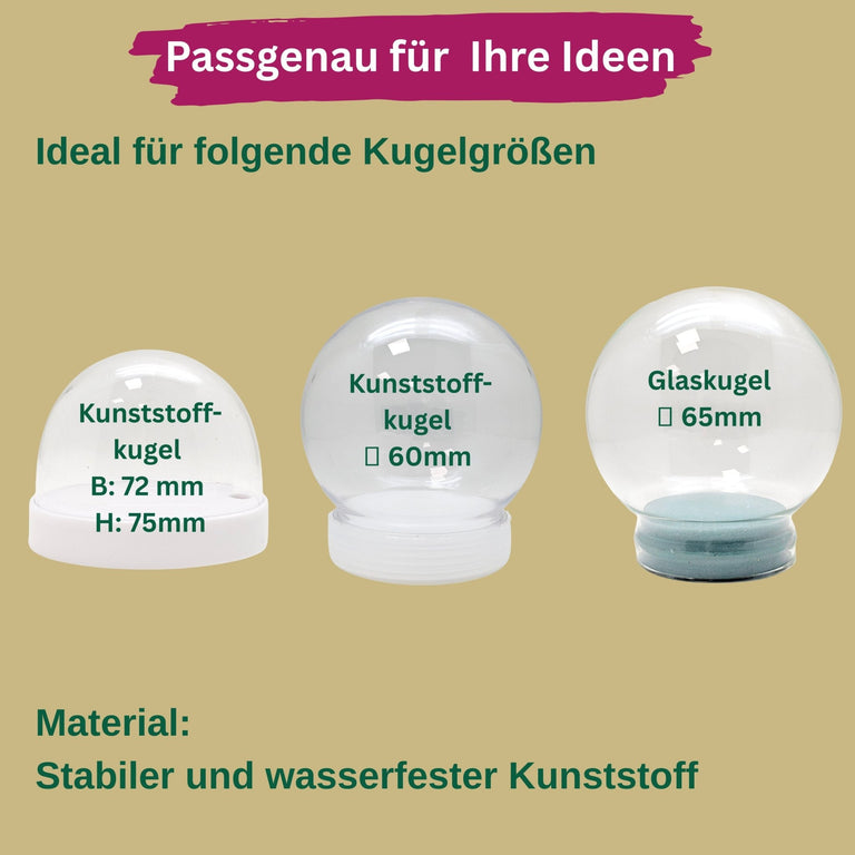 Figuren-Sets für Bastel-Kugeln Halloween klein - Zufalls-Mix - Schneekugelhaus