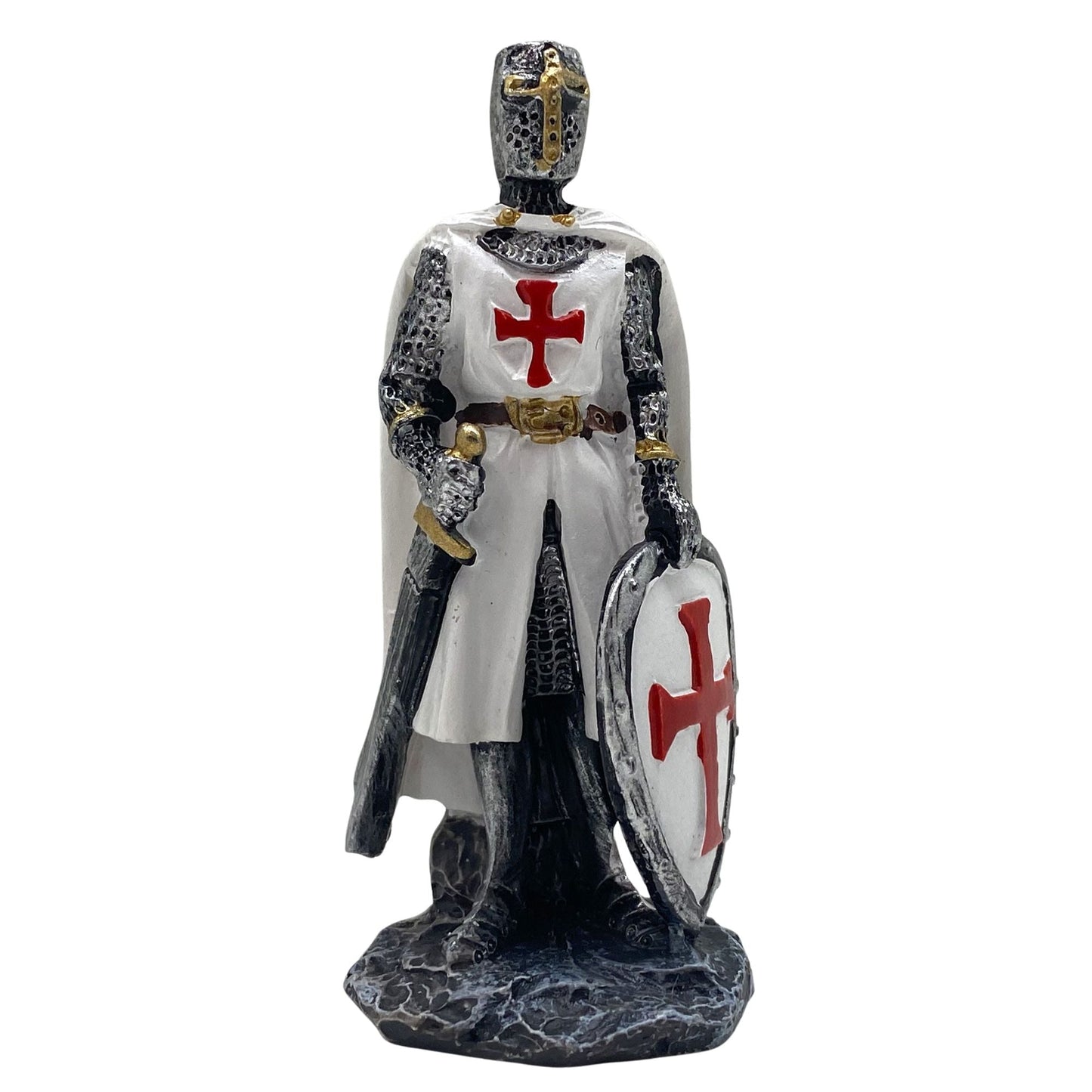 Innenmodell "Ritter Silber mit Schwert & Schild" - 32 x 77 mm - Schneekugelhaus