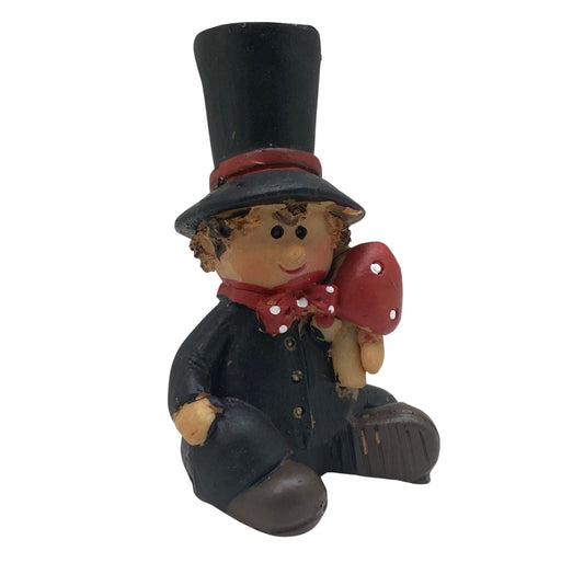 Innenmodell "Schornsteinfeger mit Pilz" - 30 x 47 mm - Schneekugelhaus