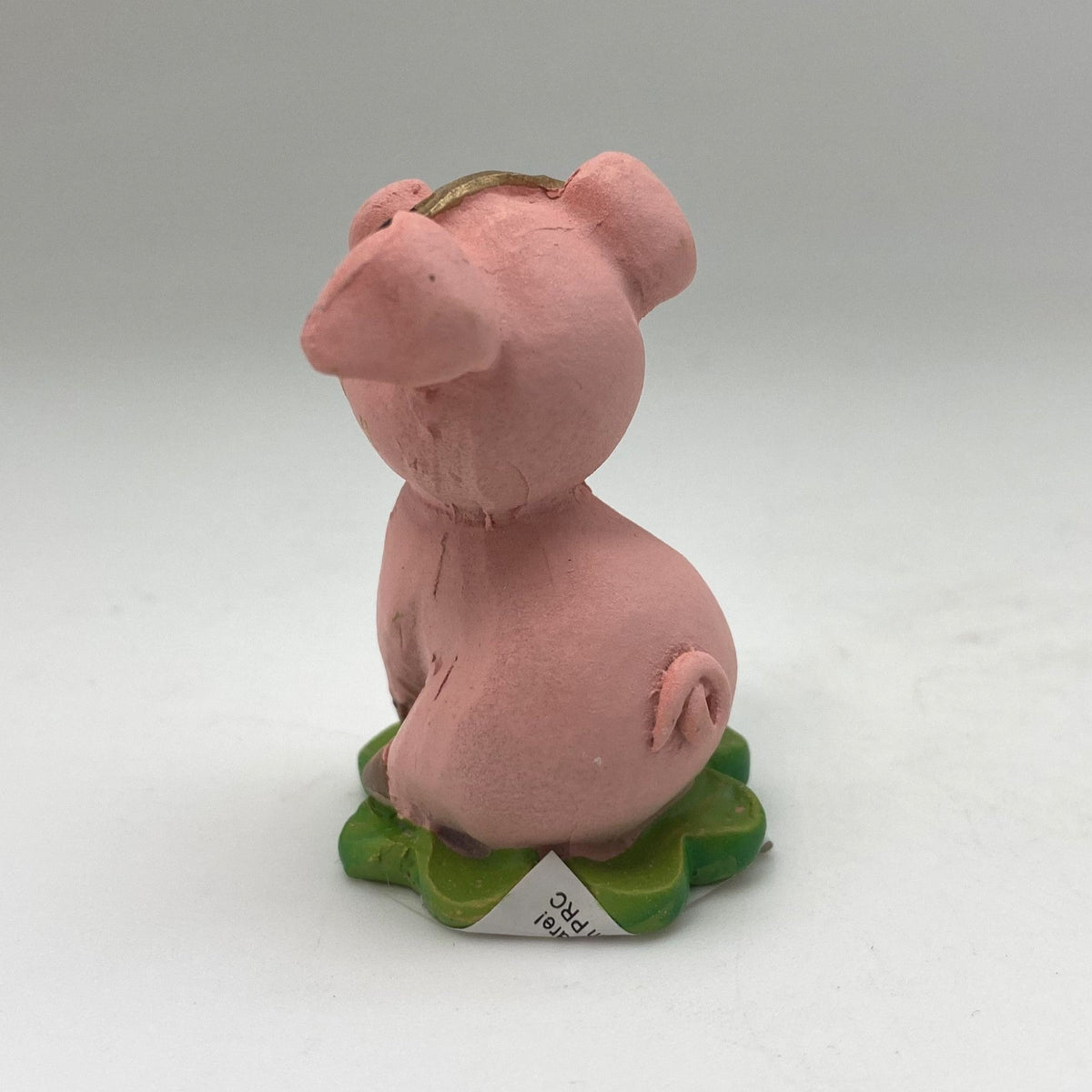 Innenmodell "Schwein mit Kleeblatt-Brosche" - 40 x 45 mm - Schneekugelhaus