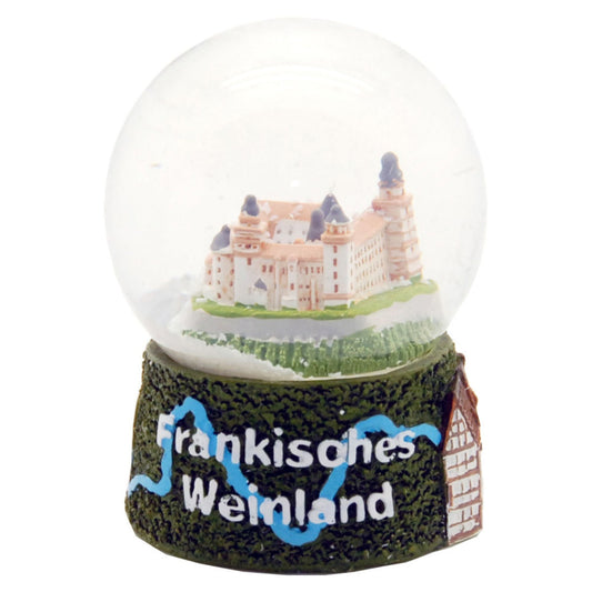 Souvenir Schneekugel Fränkisches Weinland - Luftblase - Schneekugelhaus