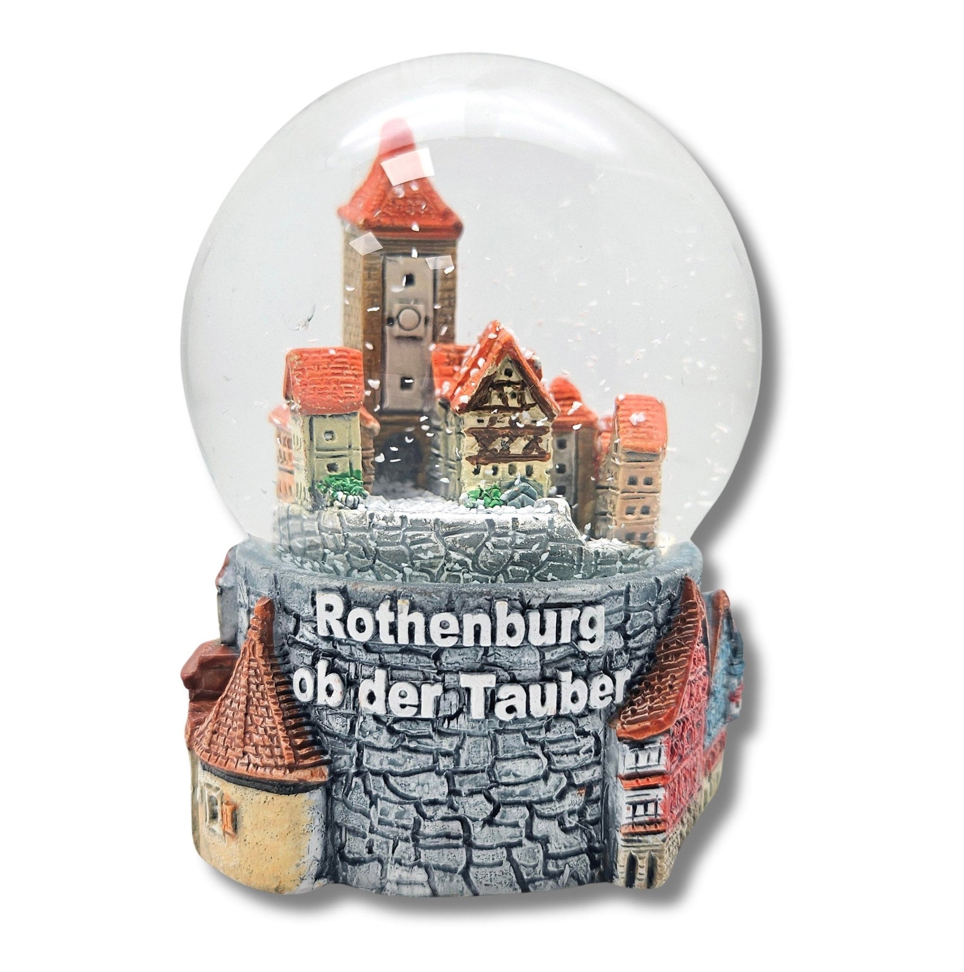 Souvenir Schneekugel Rothenburg o d T. Plönlein 65mm Durchmesser - Schneekugelhaus