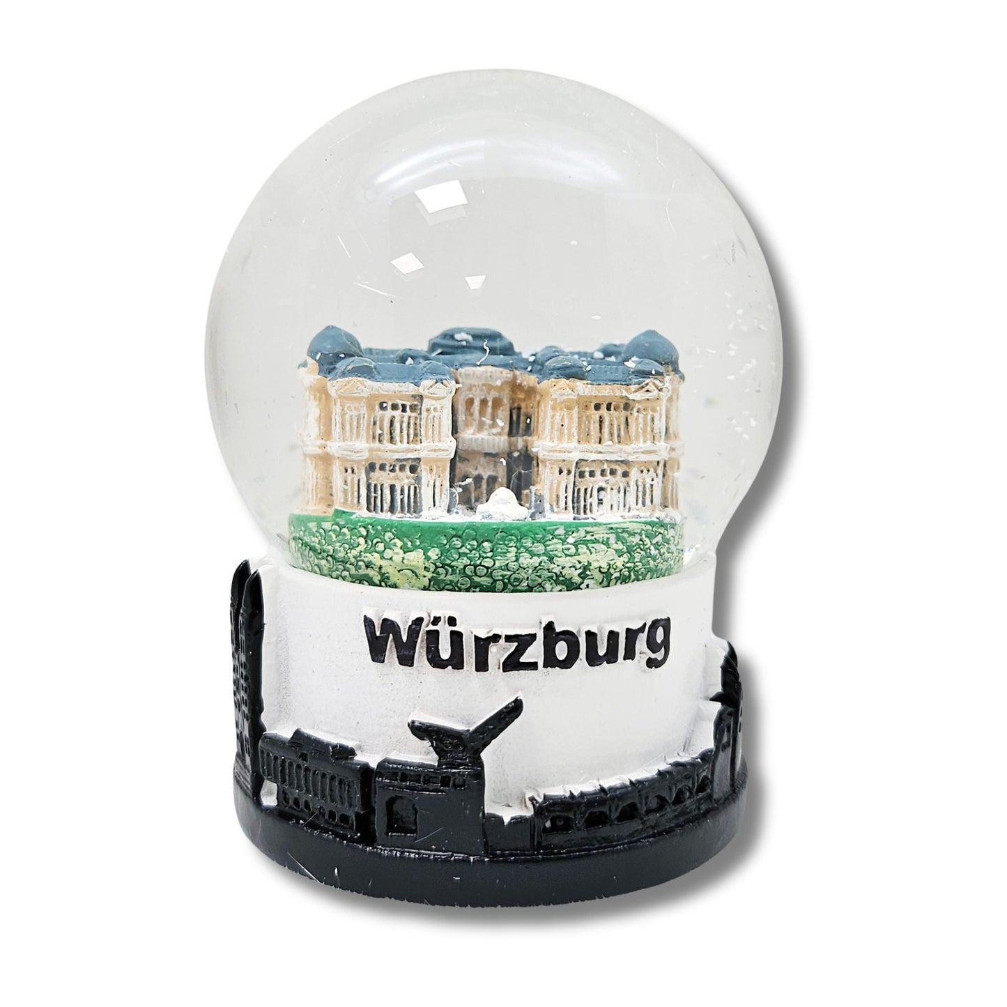 Souvenir Schneekugel Würzburg Residenz Weltkulturerbe Skyline Sockel 65mm Durchmesse - Schneekugelhaus