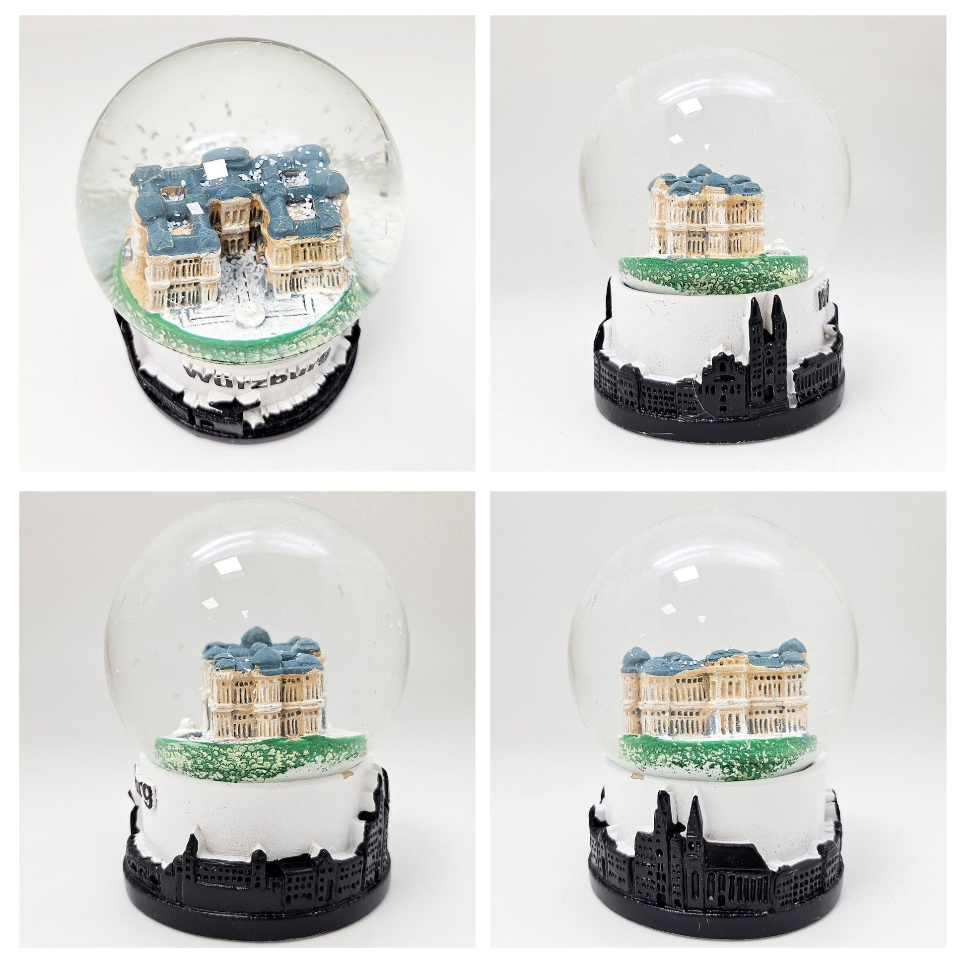 Souvenir Schneekugel Würzburg Residenz Weltkulturerbe Skyline Sockel 65mm Durchmesse - Schneekugelhaus